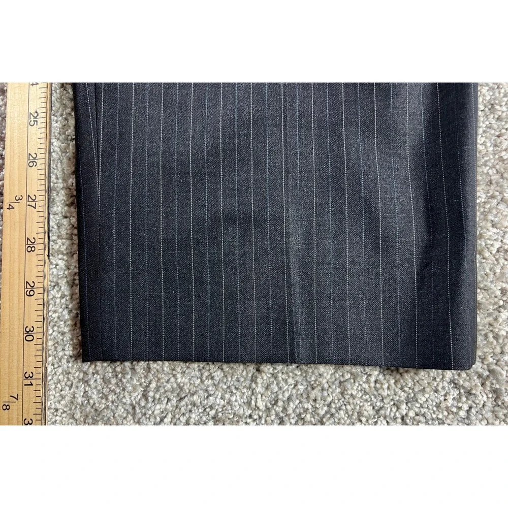 Lauren Ralph Lauren Mens Gray 46R Pinstripe 100% Wool 2 Piece Suit (Pants 38x31)